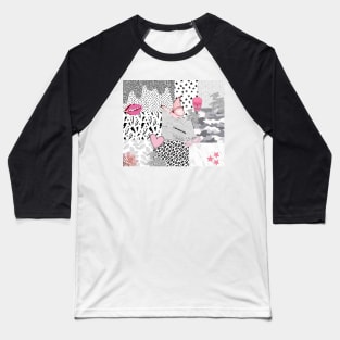 black pink white vsco collage Baseball T-Shirt